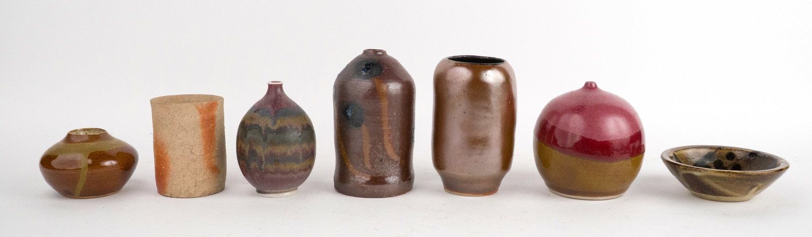 Seven Small Art Pottery Table Articles - 5