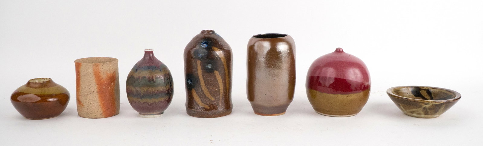Seven Small Art Pottery Table Articles - 6
