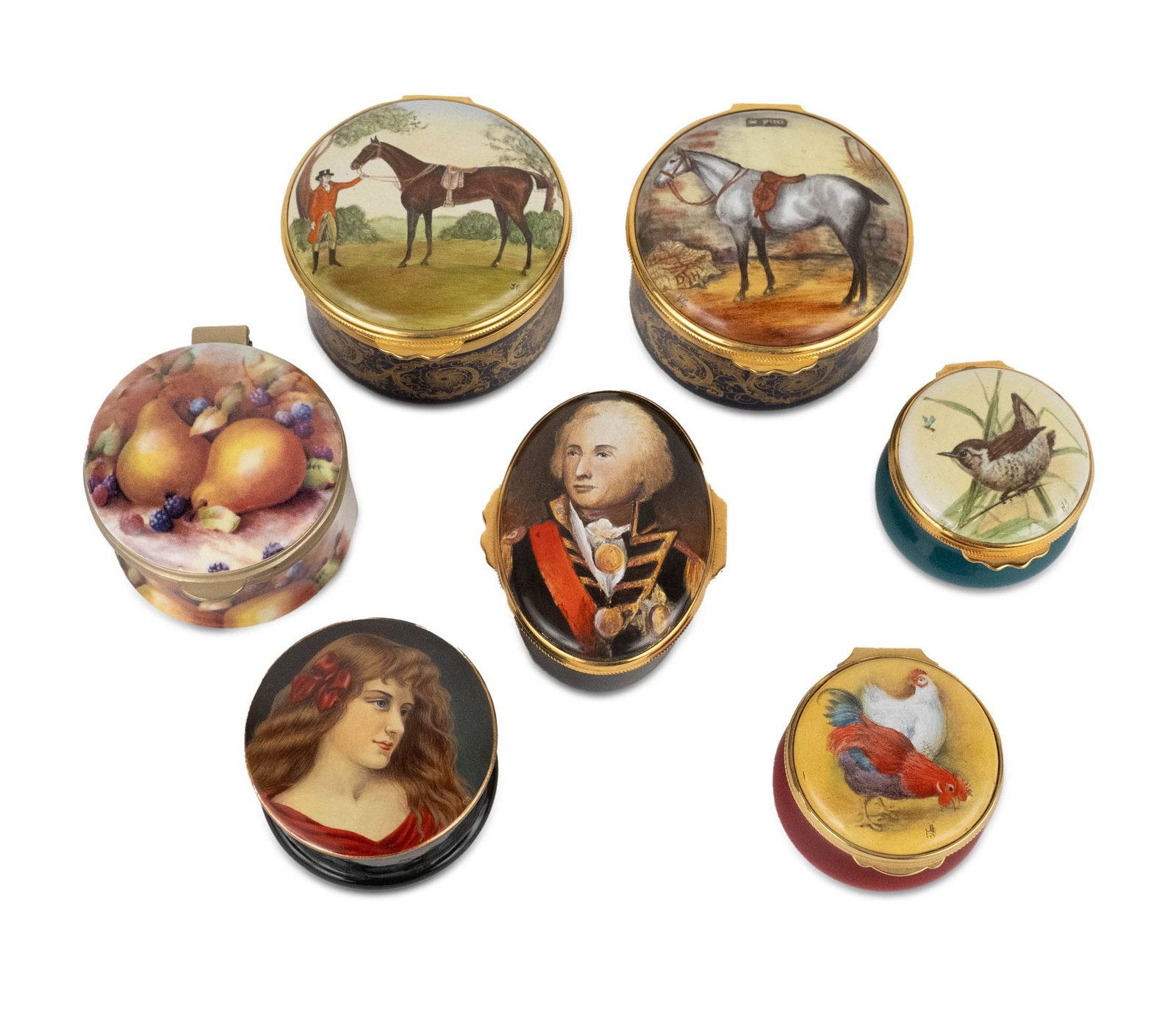 Five House of Ashley Enamel Trinket Boxes (1 of 11)