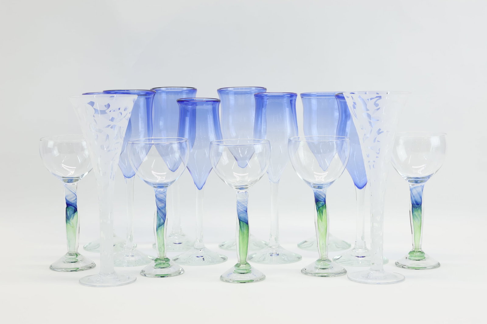 Five Chris Baker-Salmon Wine Glasses (1 of 11)