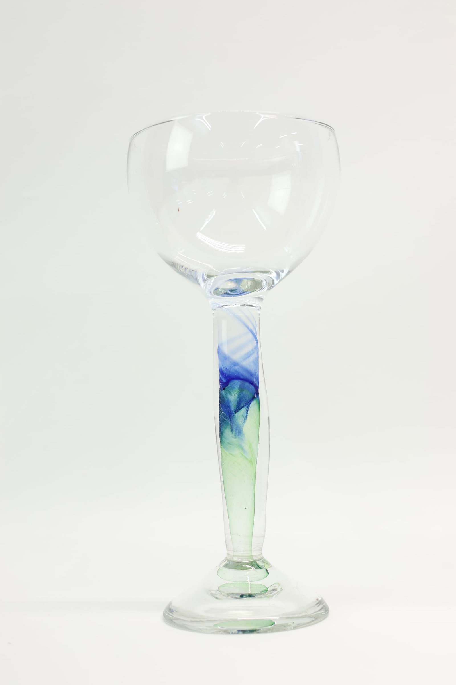Five Chris Baker-Salmon Wine Glasses - 6