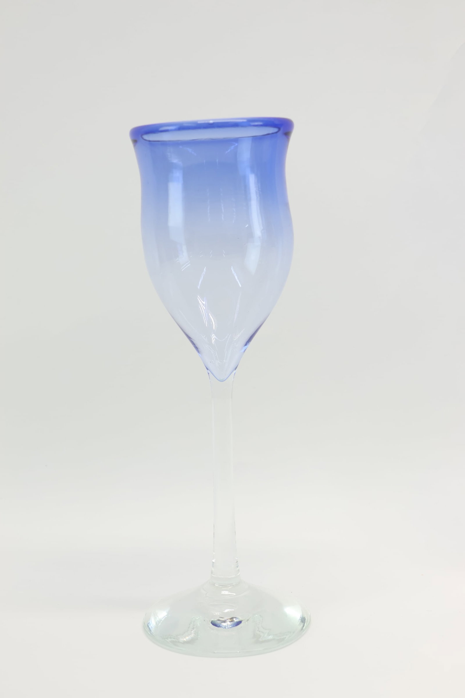 Five Chris Baker-Salmon Wine Glasses - 8