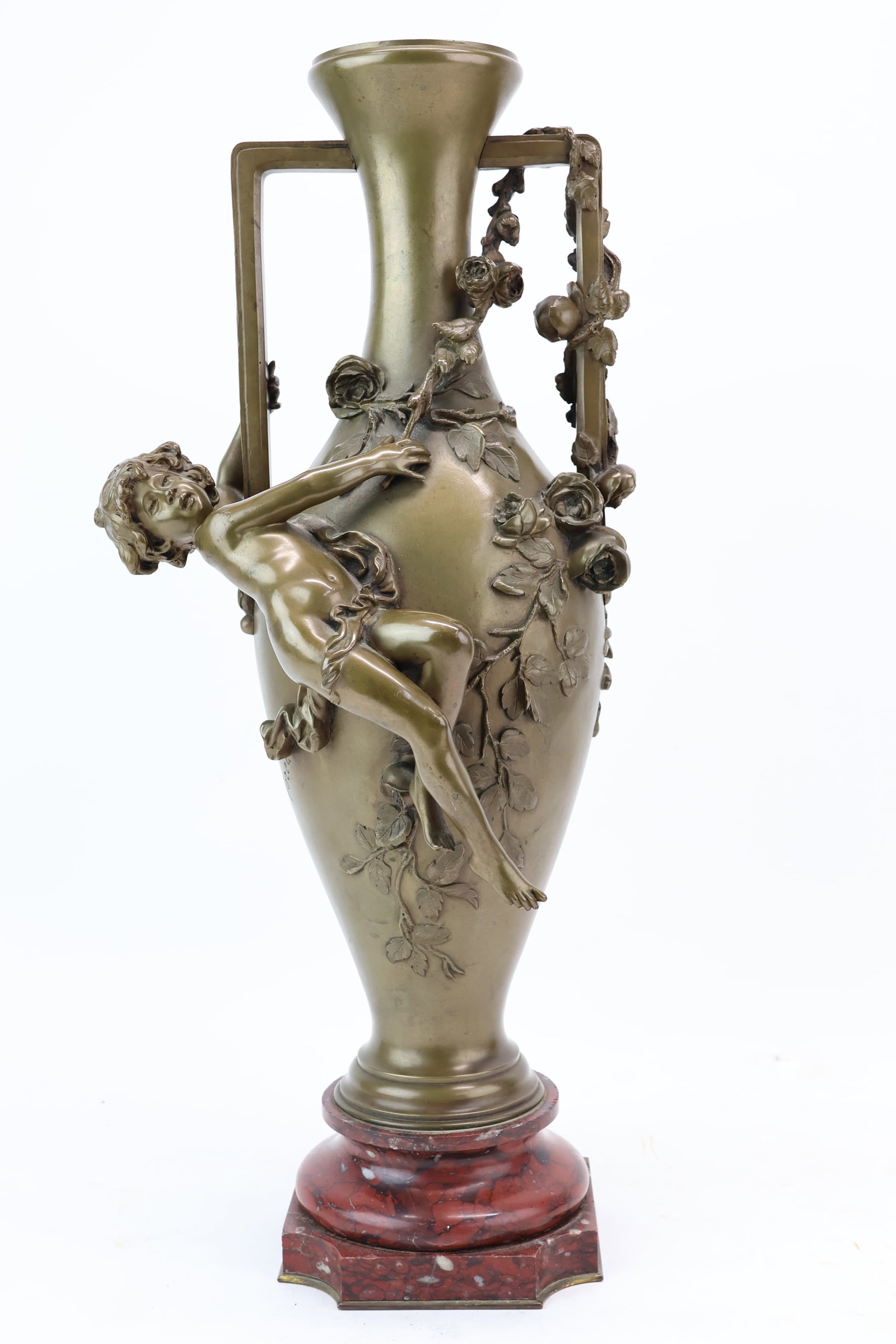 Antique Art Nouveau Figural Bronze Amphora (1 of 7)