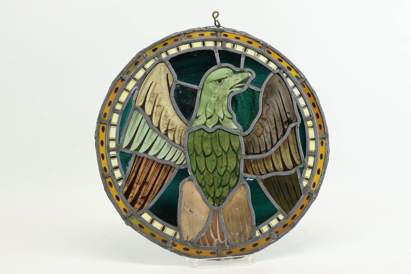 American Eagle Leaded Stained Glass Window Panel (1 of 6)