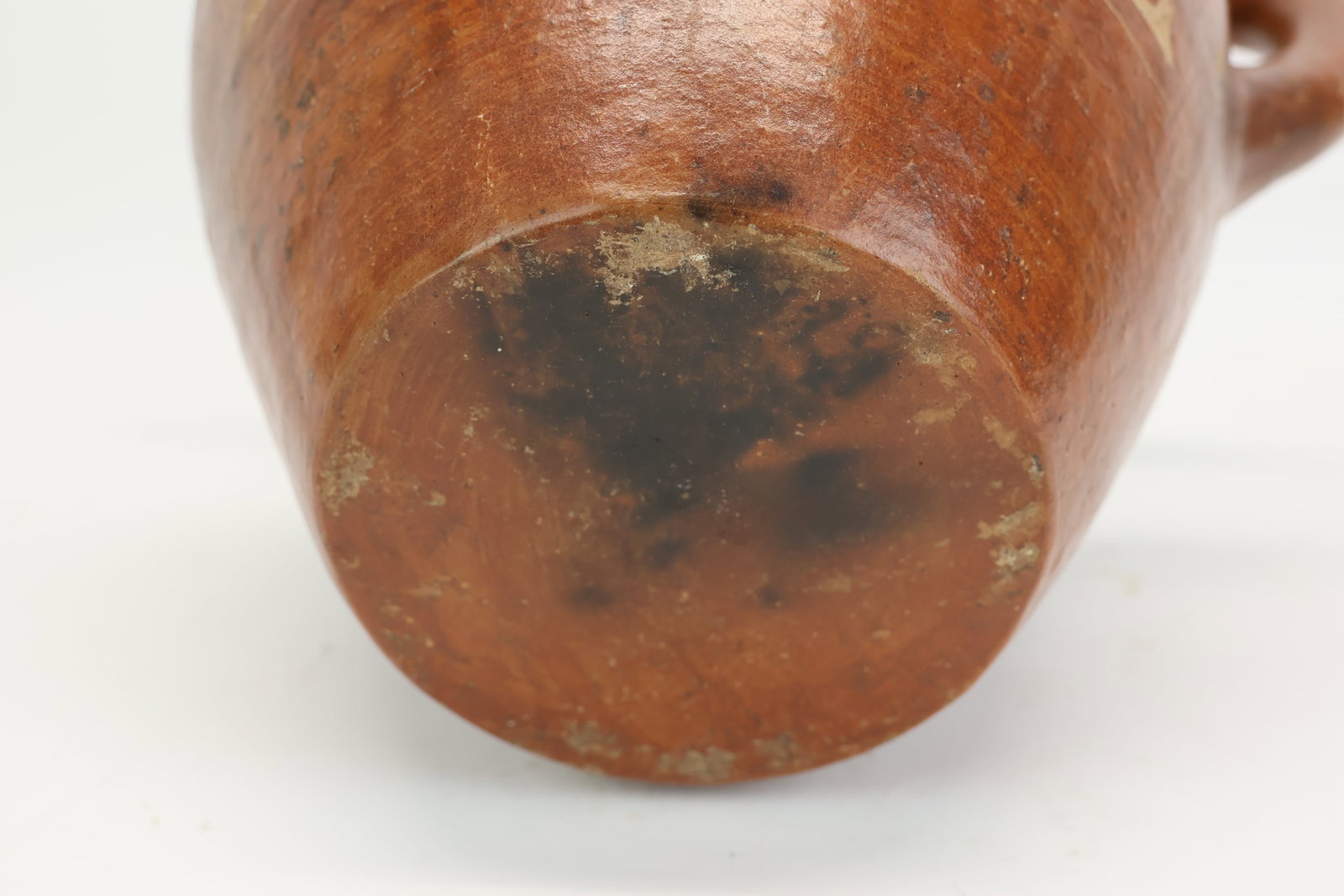 Vintage Handmade Redware Pitcher - 5