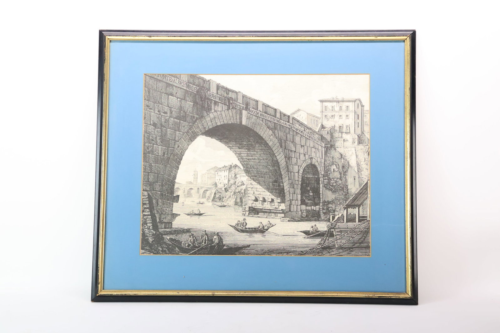 Luigi Rossini Reproduction Print Ponte Cestio Rome: Luigi Rossini Reproduction Print Ponte Cestio Rome Luigi Rossini Reproduction Print Ponte Cestio Rome. Used condition, not examined outside of frame. Framed size 23 5/8" x 27 5/8"