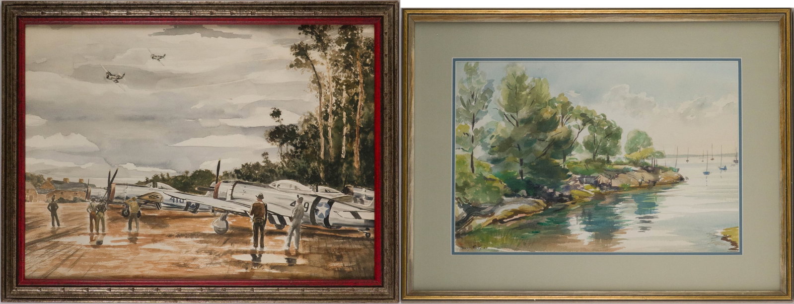 Mary Stotz, Tree Lined Shore, Watercolor (1 of 12)