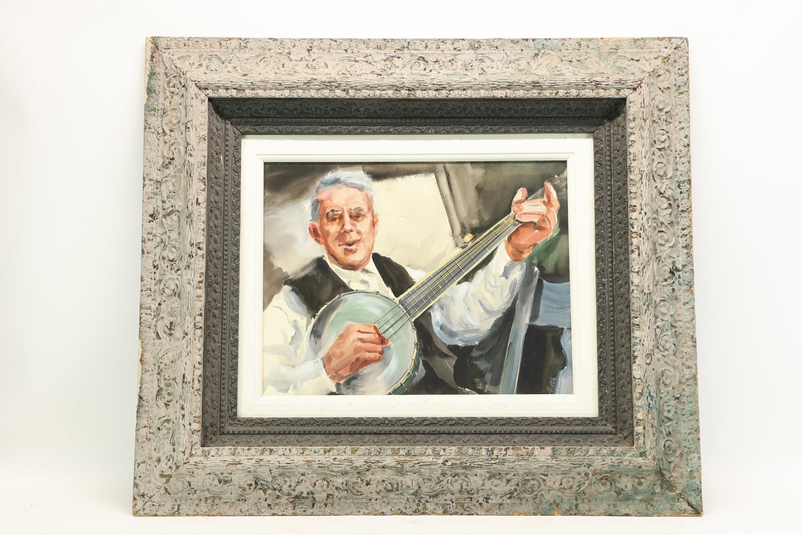 Watercolor of Musician Bascom Lamer Lunsford (1 of 8)
