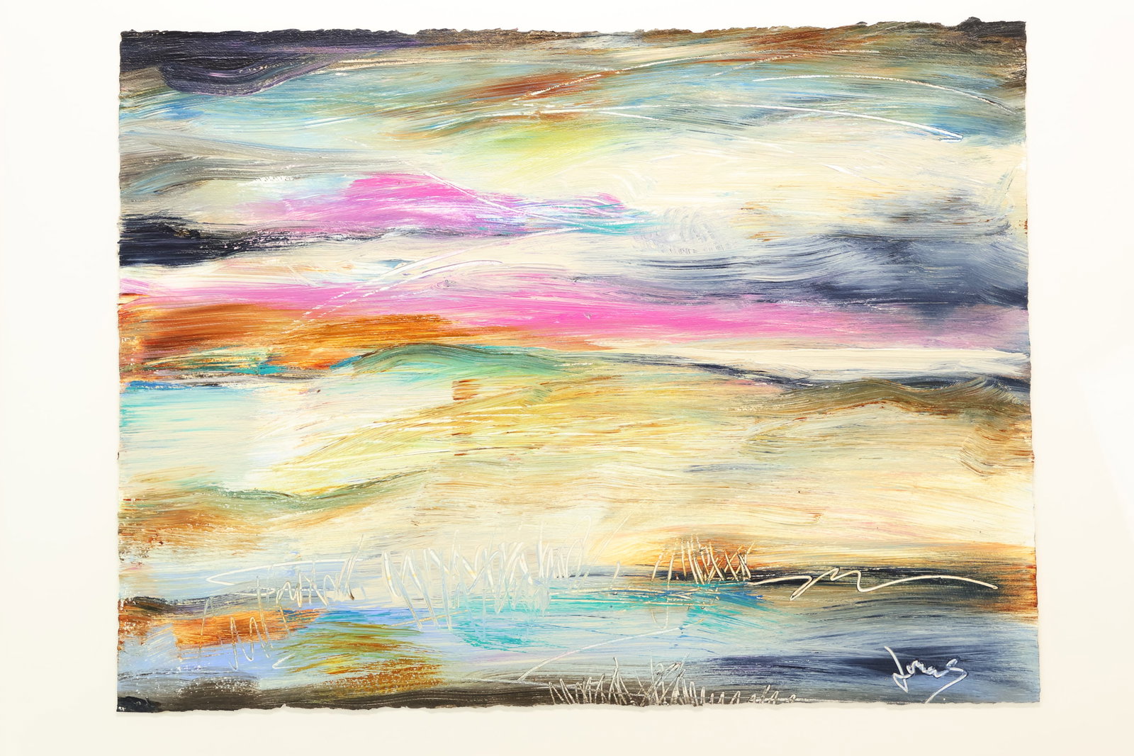 Jonas Gerard 1941-2020 Vista # 17 Oil on Paper (1 of 10)