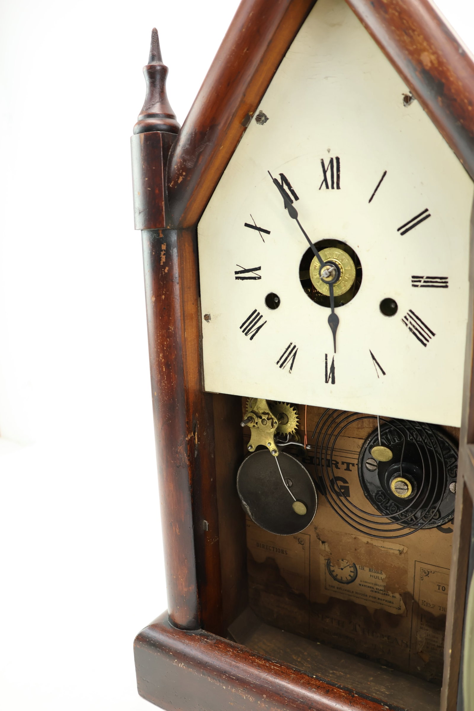 Seth Thomas Mahogany Steeple Clock - 8