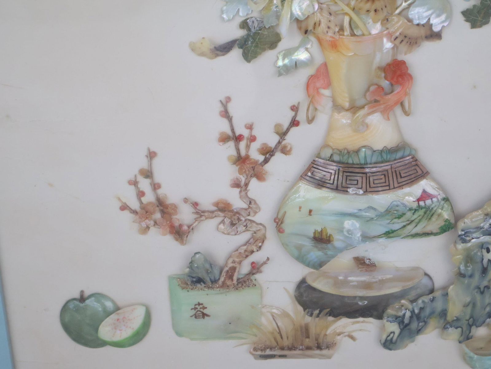 Chinese Mixed Stone Plaque - 7
