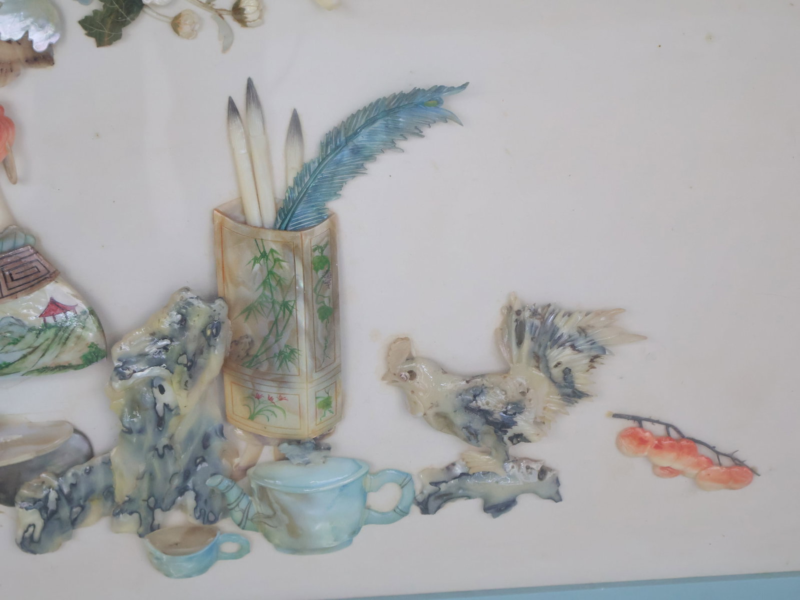 Chinese Mixed Stone Plaque - 9