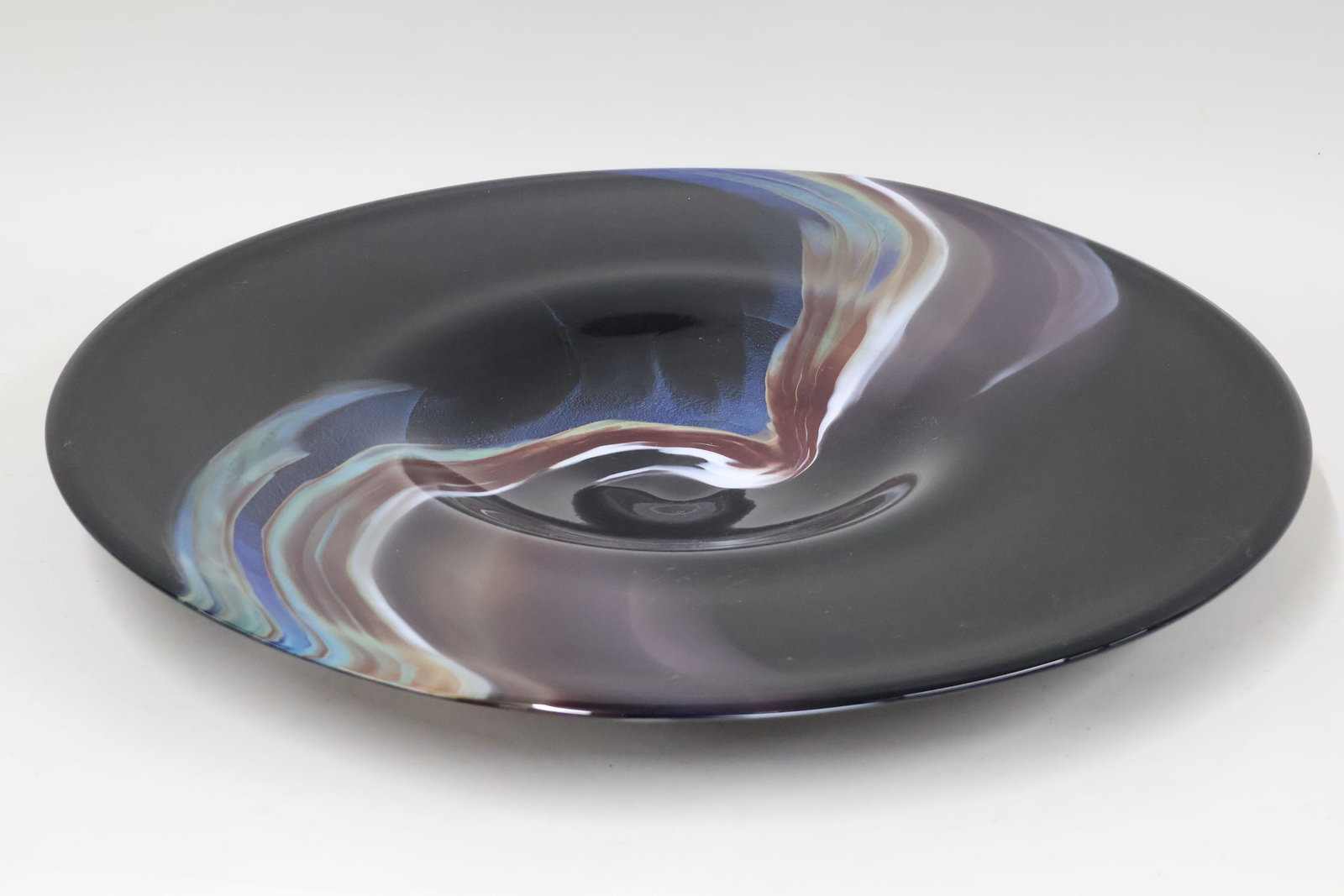 Vintage Ira Sapir Hand Blown Studio Art Glass Charger (1 of 6)