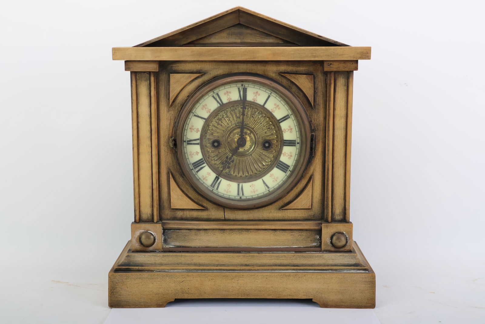 Hamburg American Clock Company Mantel Clock: Hamburg American Clock Company Mantel Clock Hamburg American Clock Company Mantel Clock. Used unknown working condition. 12 1/2" tall x 11 1/4" x 4 3/4"