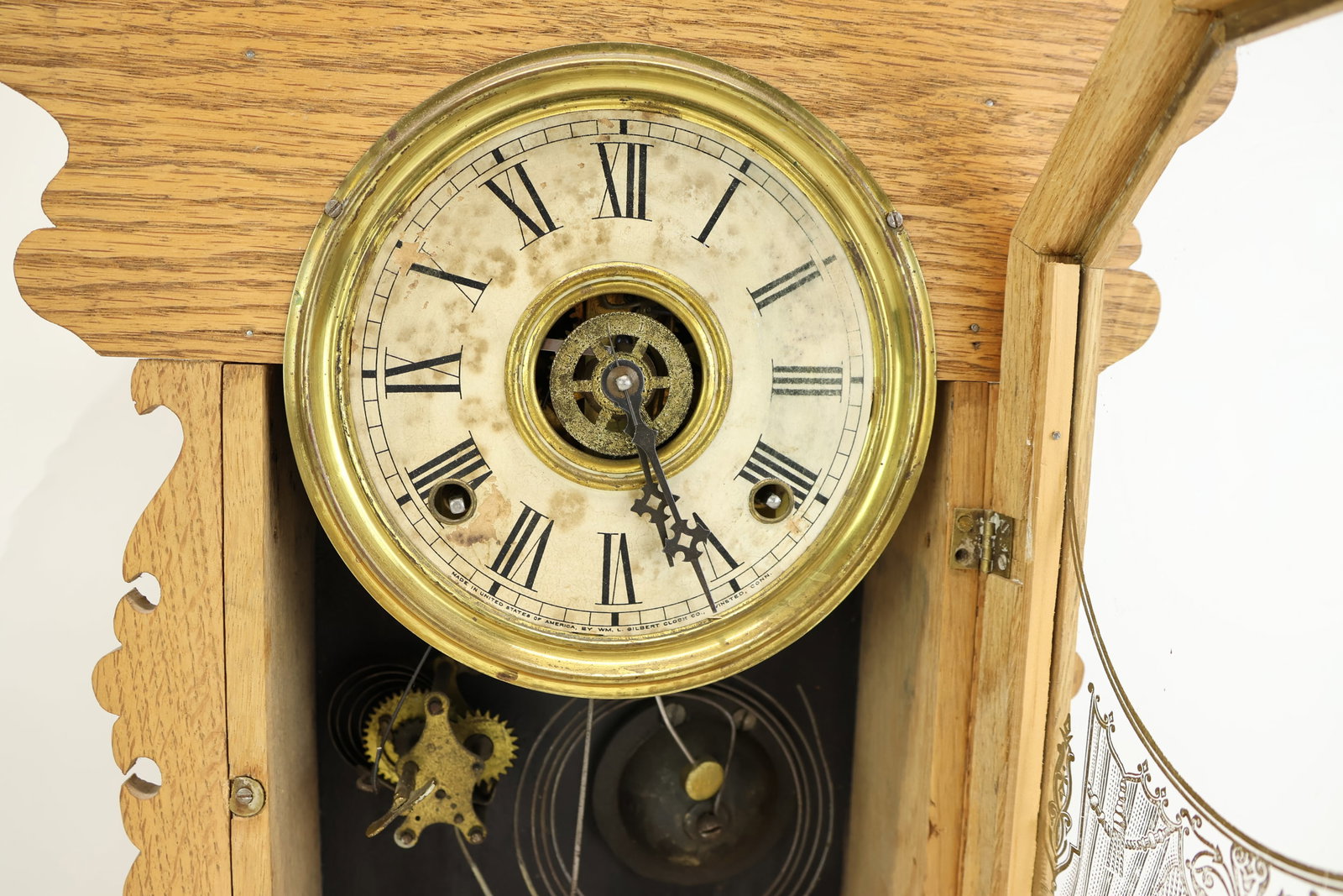 Antique Gilbert Gingerbread Clock - 4