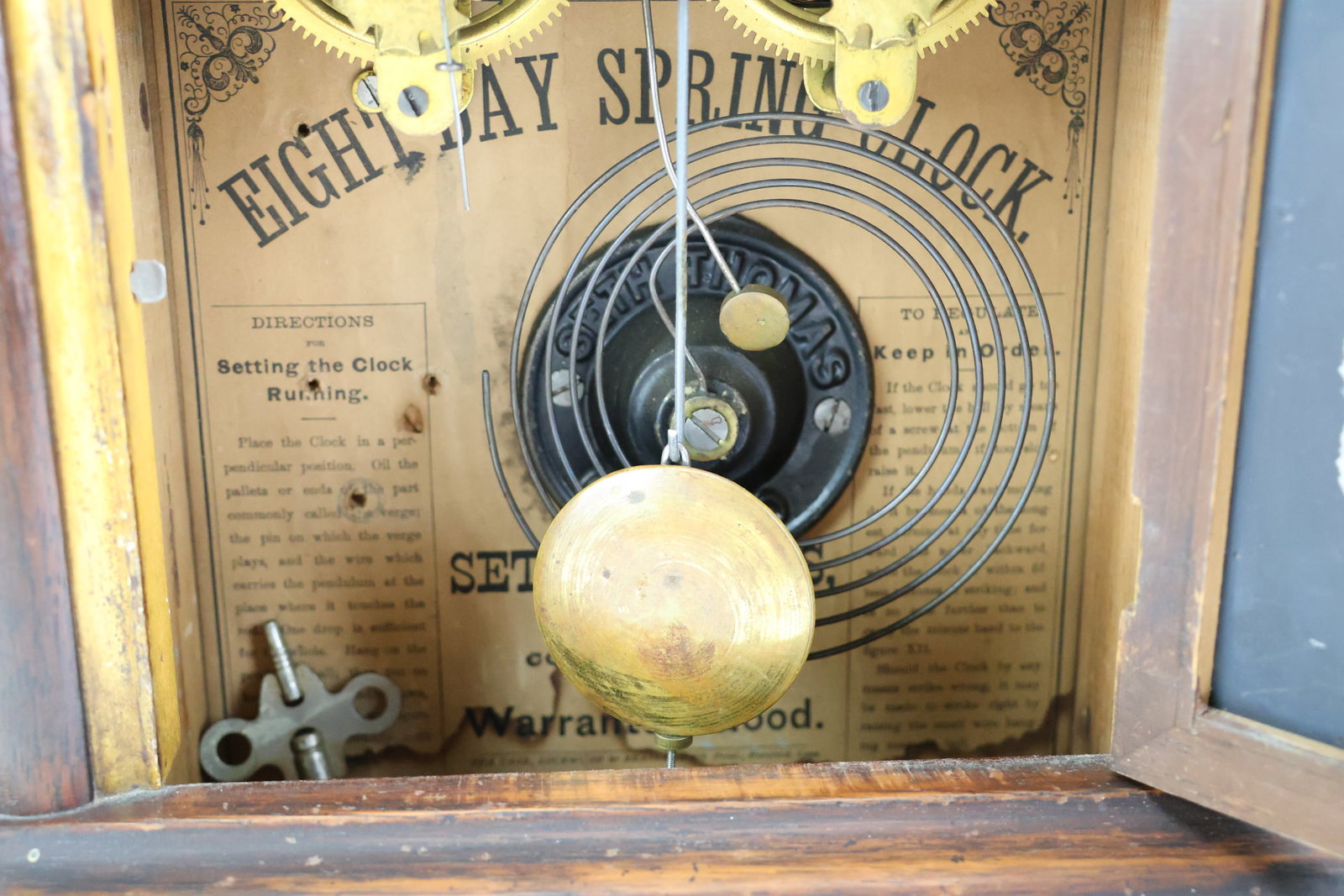 Seth Thomas 8 Day Mantel Clock - 4