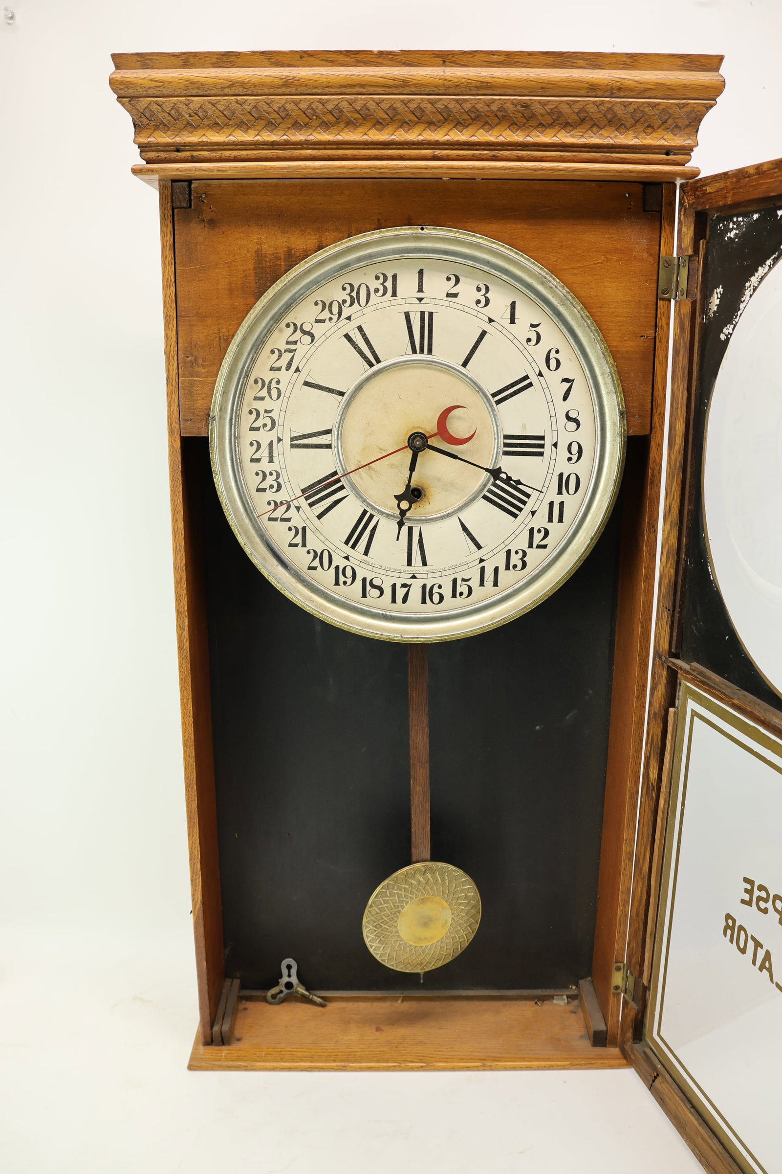 Antique Eclipse Regulator Wall Clock - 6