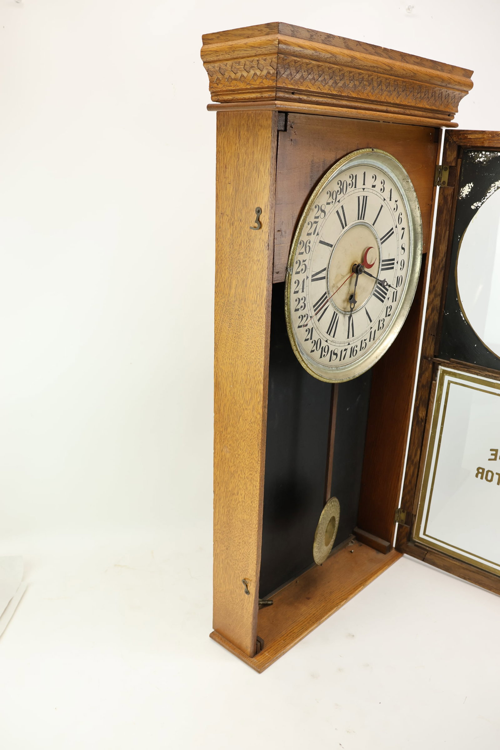 Antique Eclipse Regulator Wall Clock - 7
