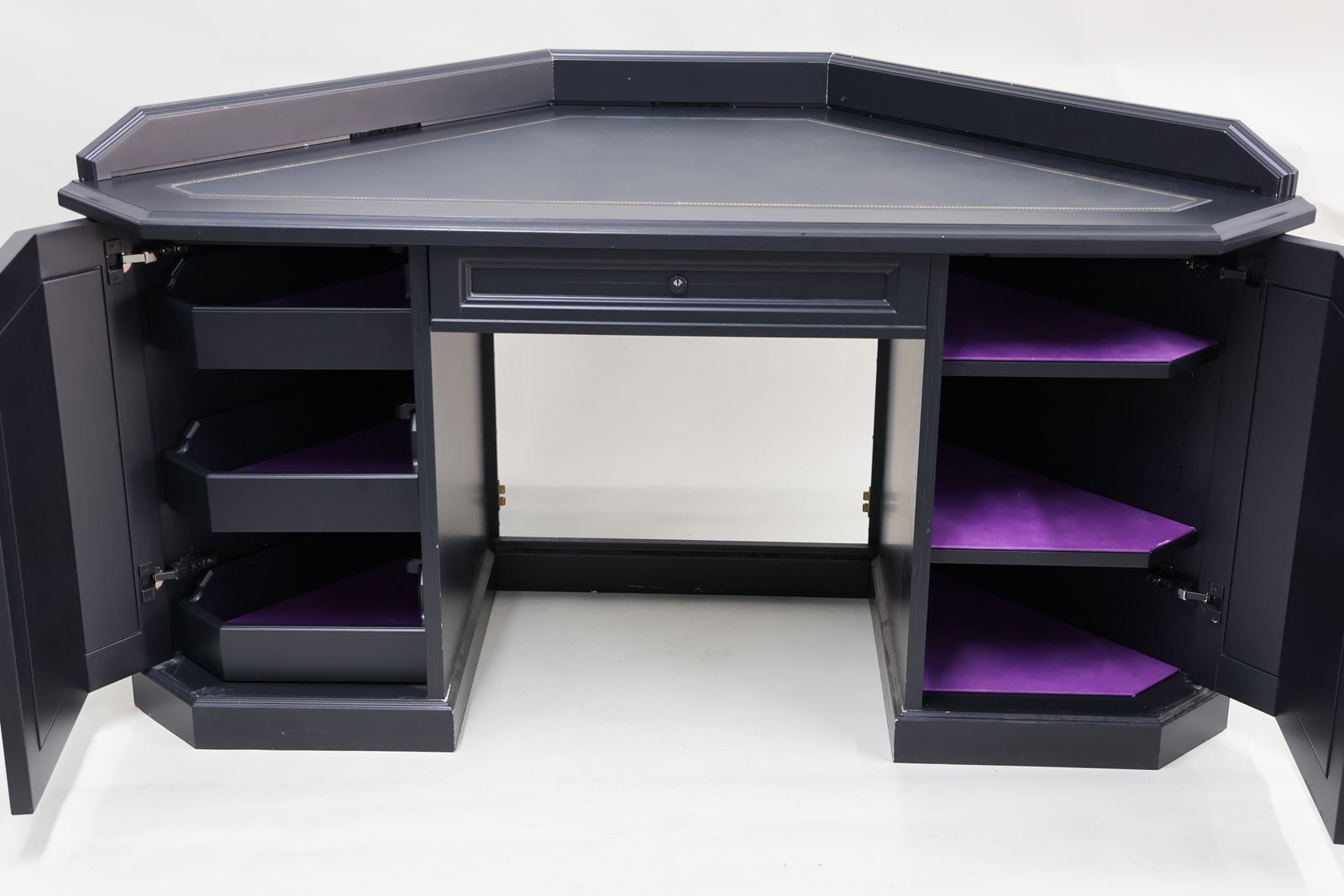 Contemporary Two Door Corner Desk - 5