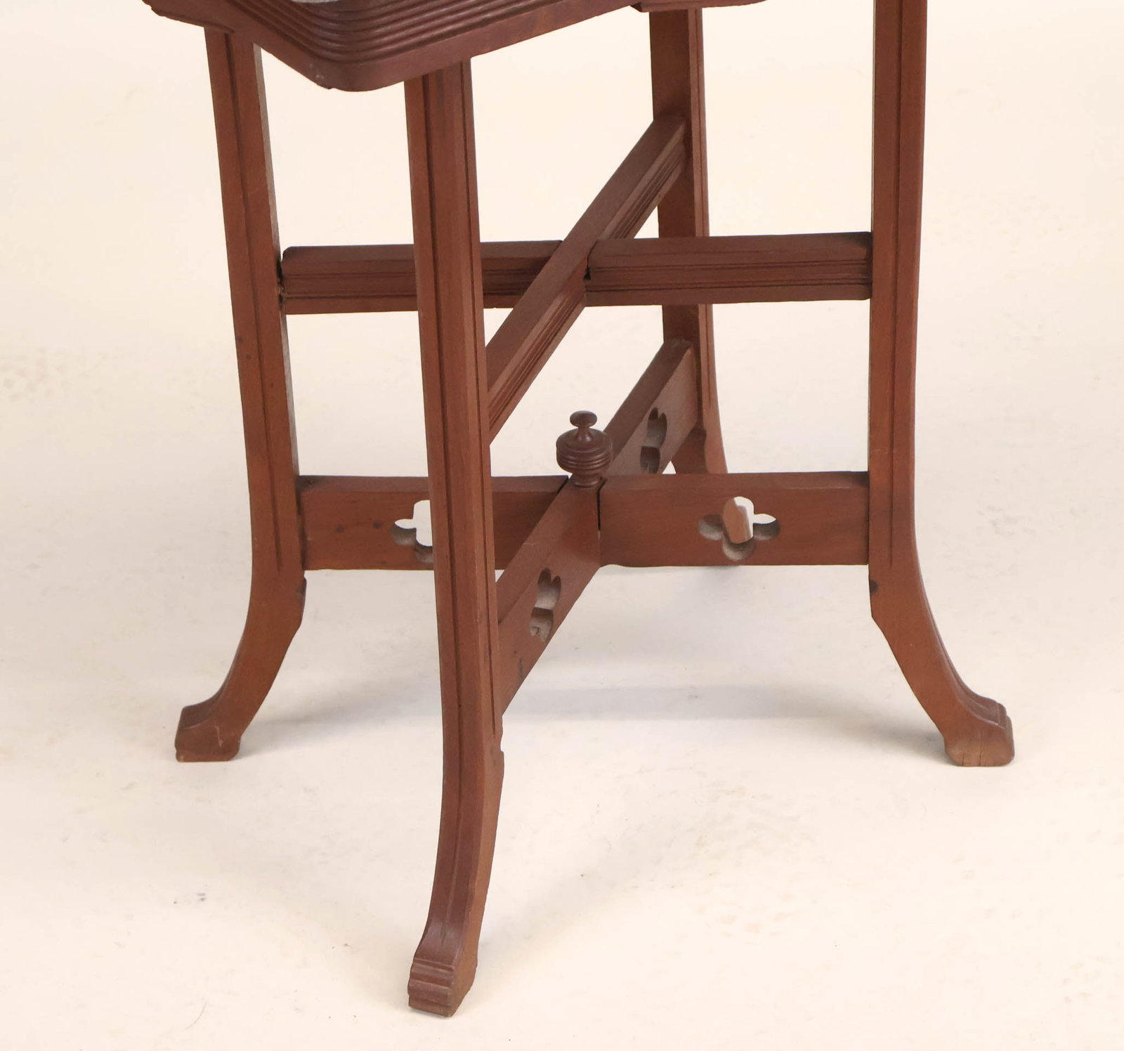 Victorian Walnut Marble Top Side Table - 4