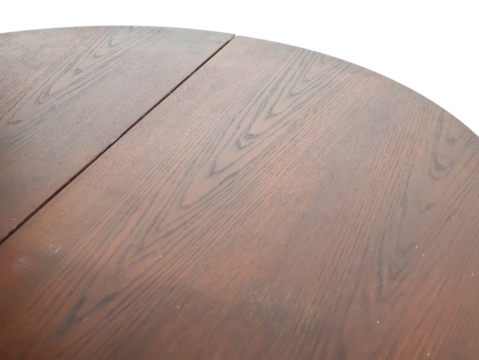 Mission Style Oak Circular Dining Table - 5