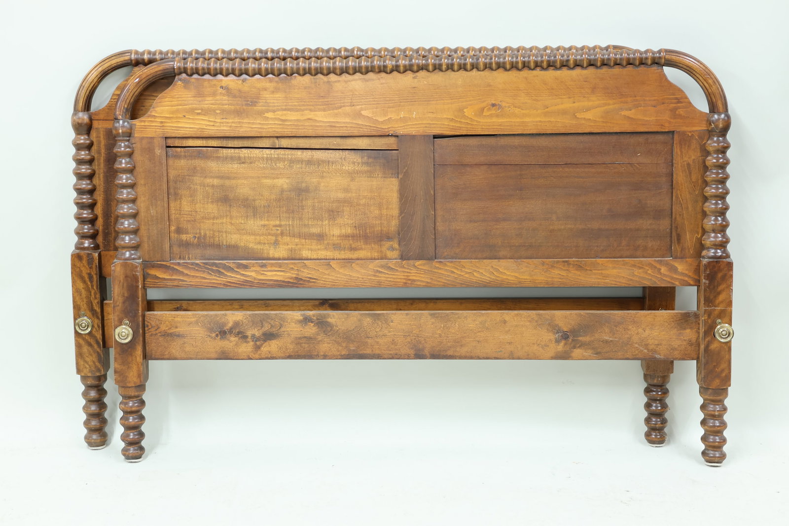 Vintage Solid Wood Bobbin Frame Bed (1 of 2)