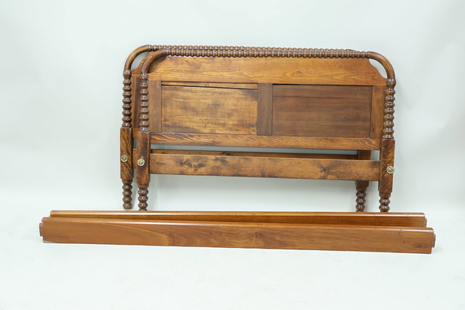 Vintage Solid Wood Bobbin Frame Bed - 2