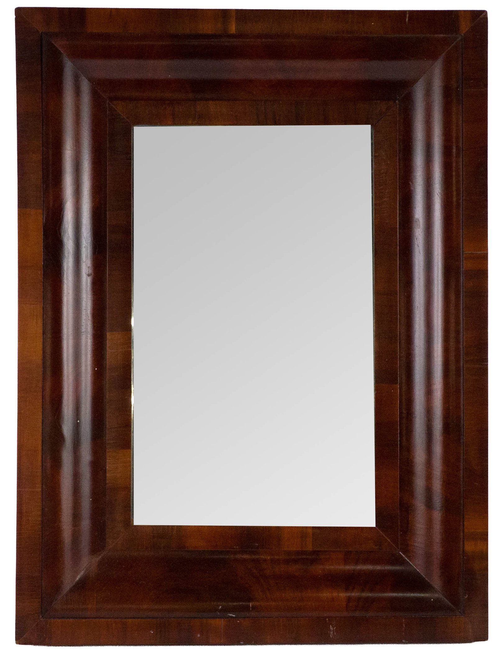 Empire Style Mahogany Ogee Mirror: Empire Style Mahogany Ogee Mirror 20th C. 25 1/2 x 19 in. (64.8 x 48.3 cm.)