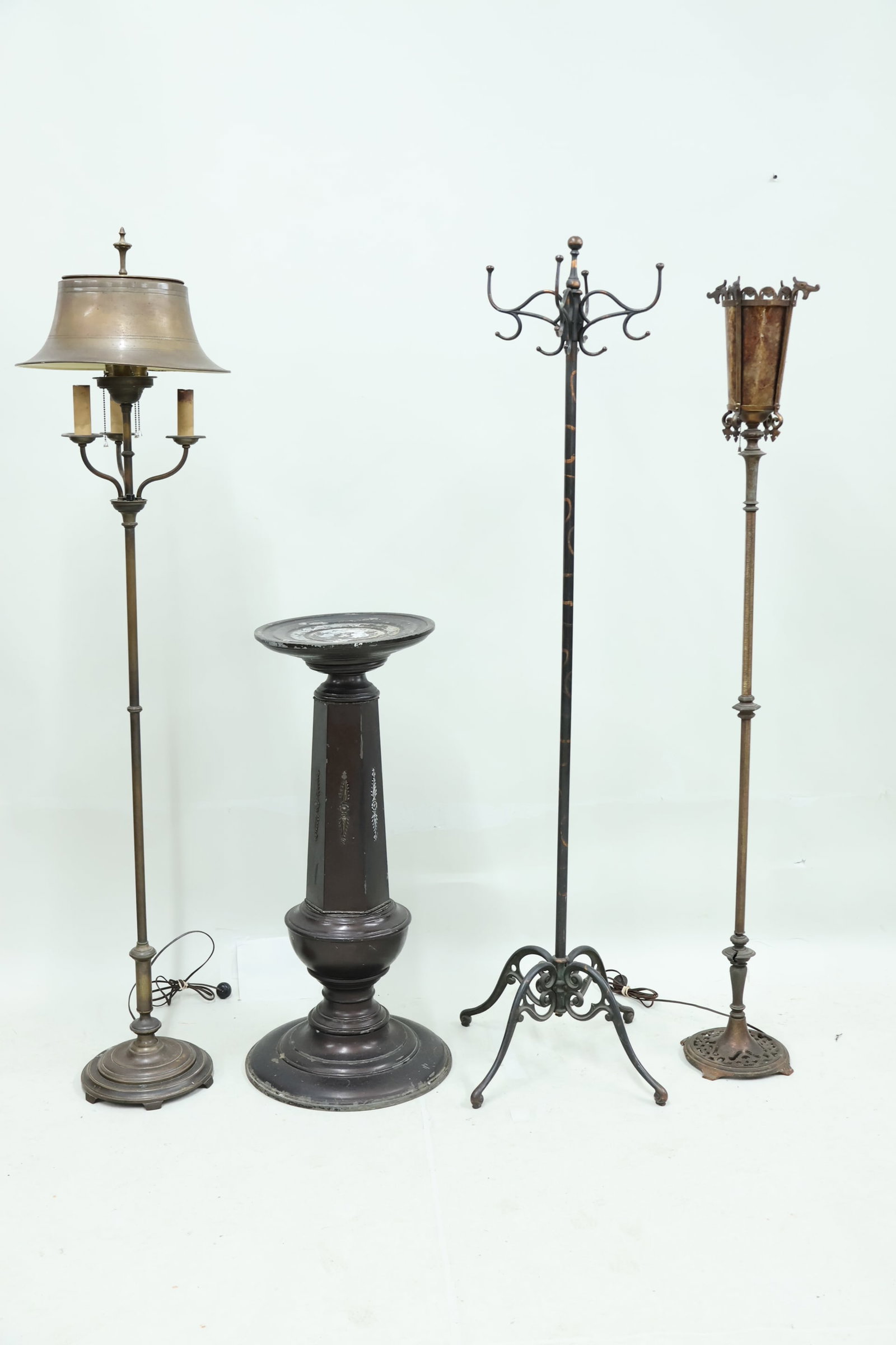 Vintage Brass Six Light Floor Lamp (1 of 11)