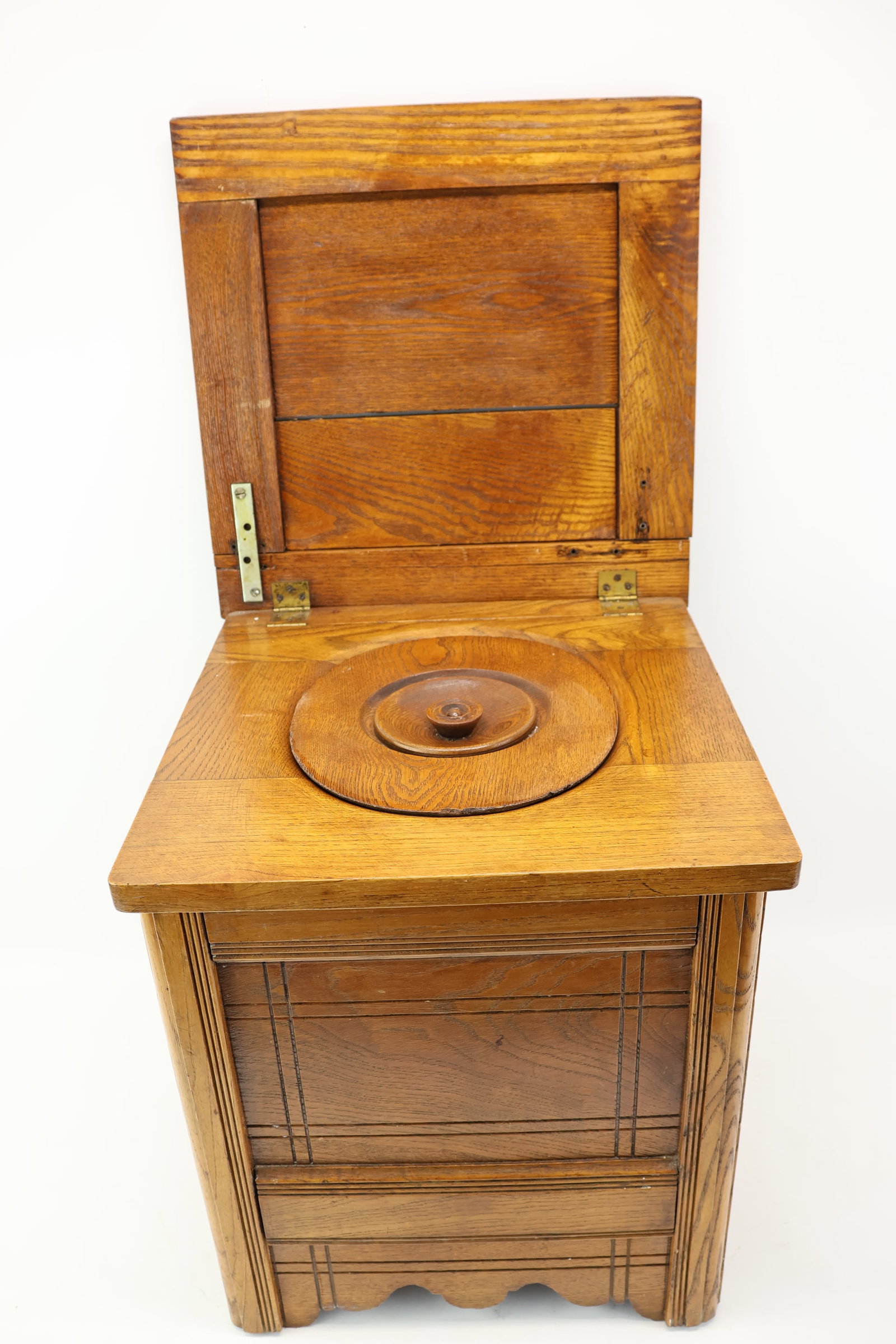 Antique Oak Bedside Commode - 2