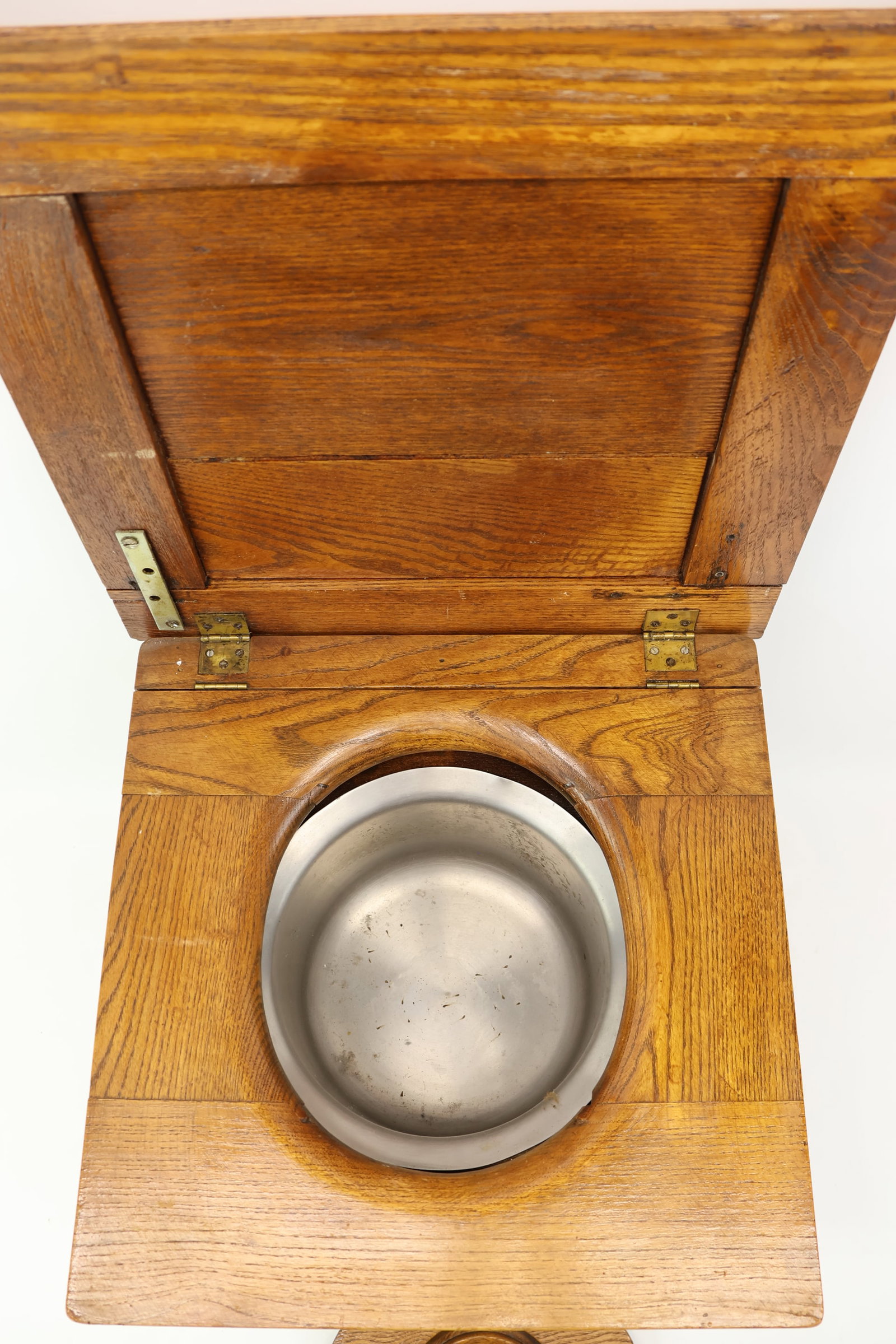 Antique Oak Bedside Commode - 3