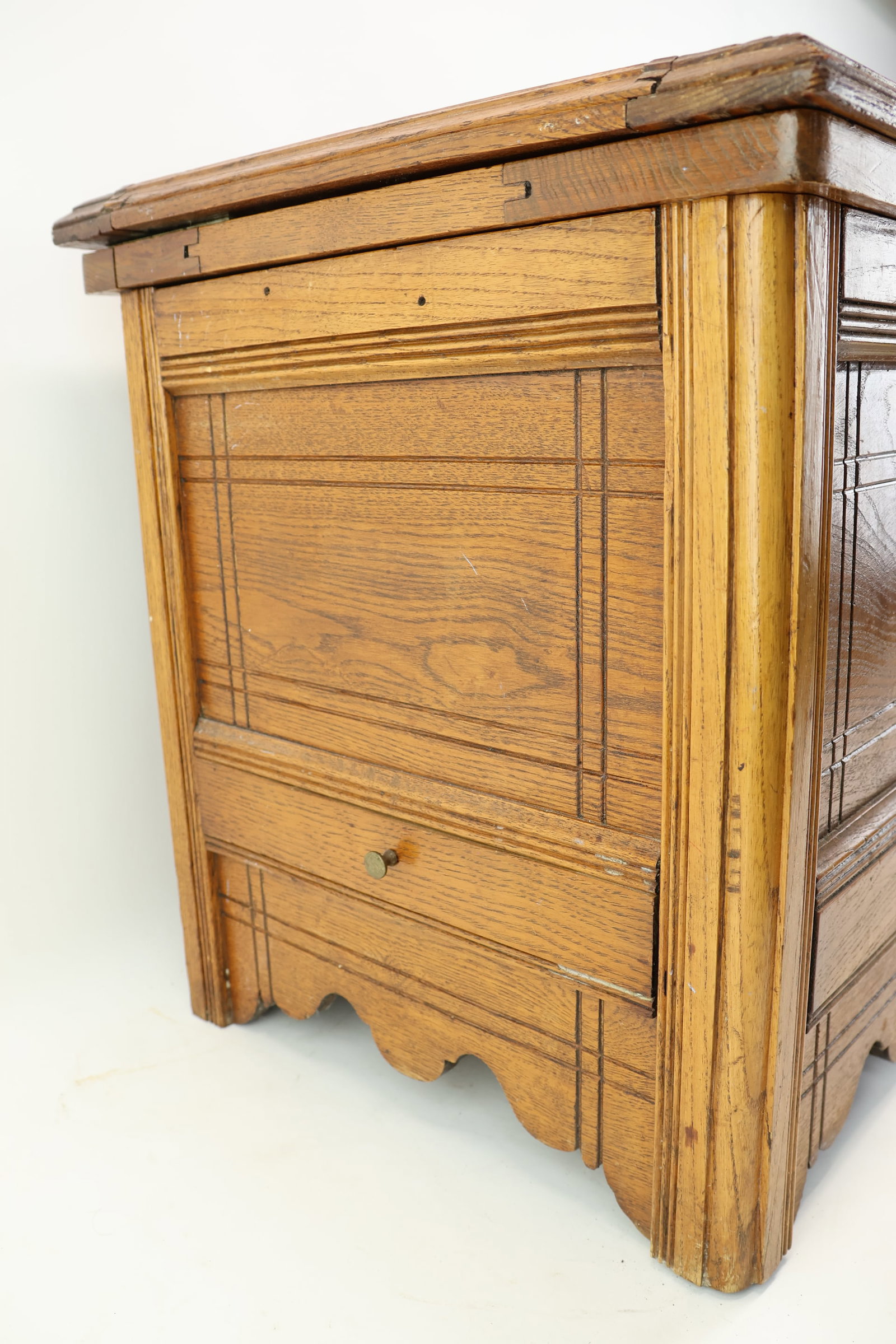 Antique Oak Bedside Commode - 5