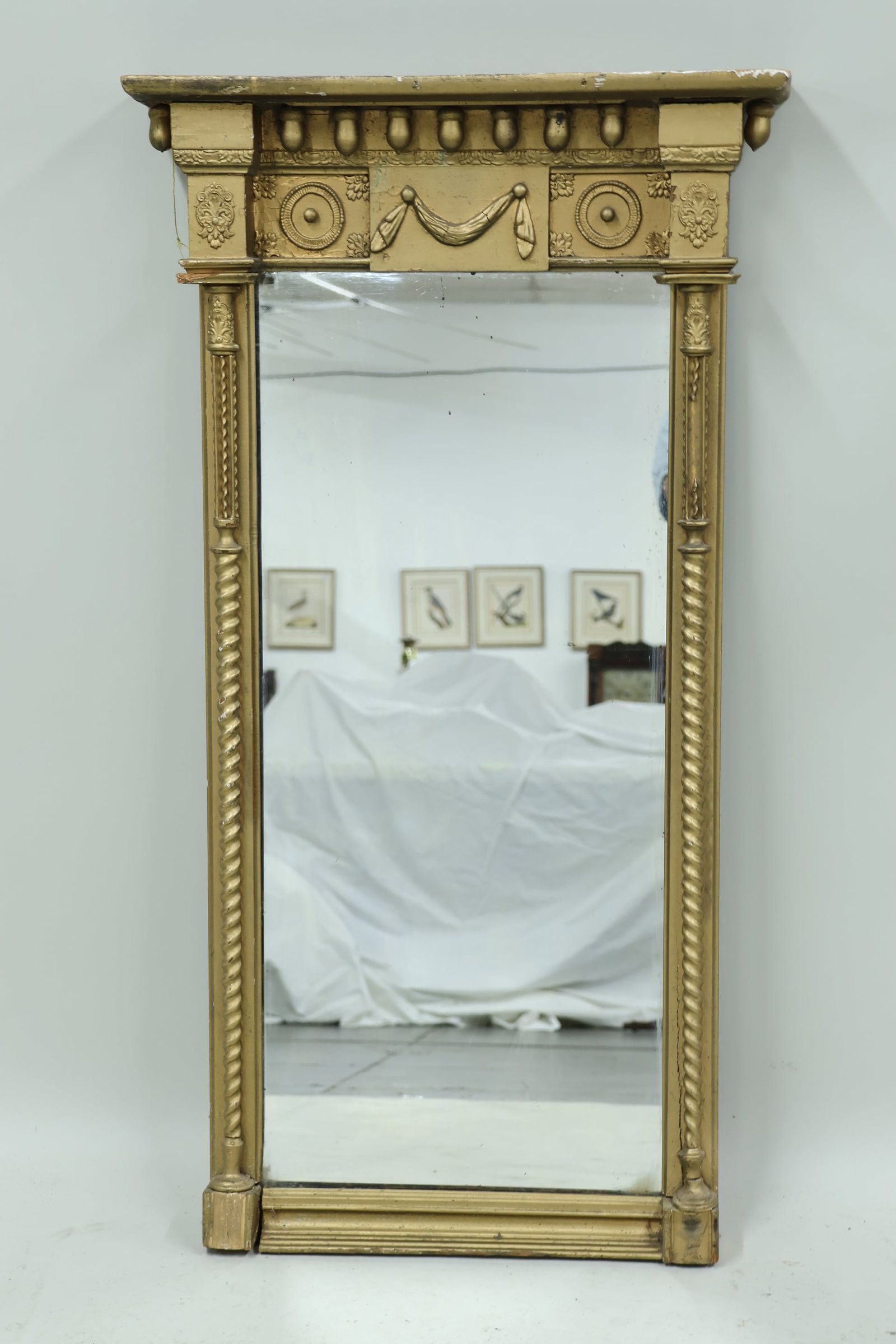 Antique Federal Gilt Painted Wall Mirror (1 of 12)