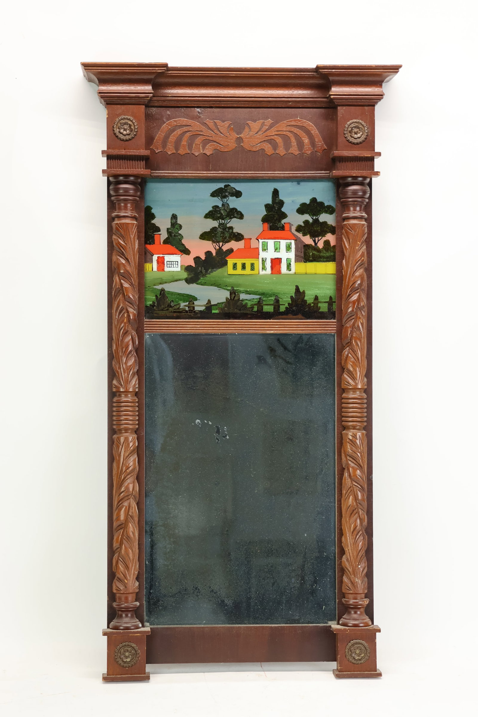 Antique Mahogany Pier Mirror (1 of 4)