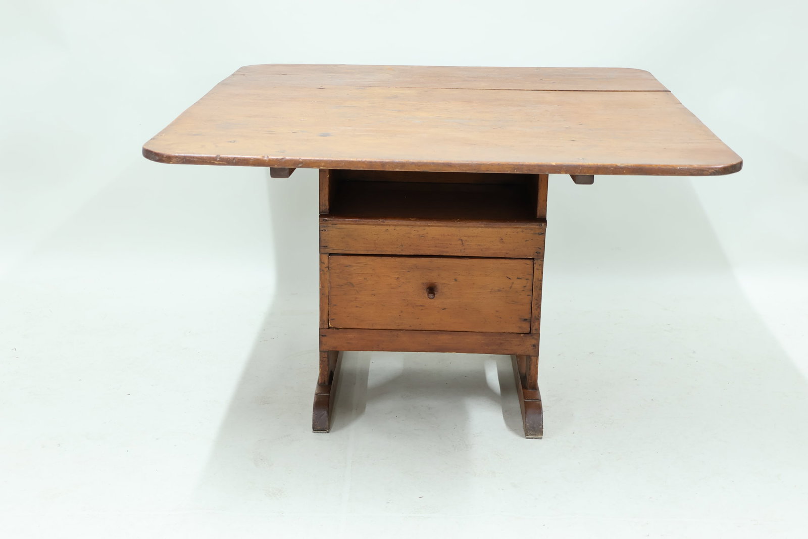 Antique 18th C. Primitive Shoe Foot Hutch Table (1 of 11)