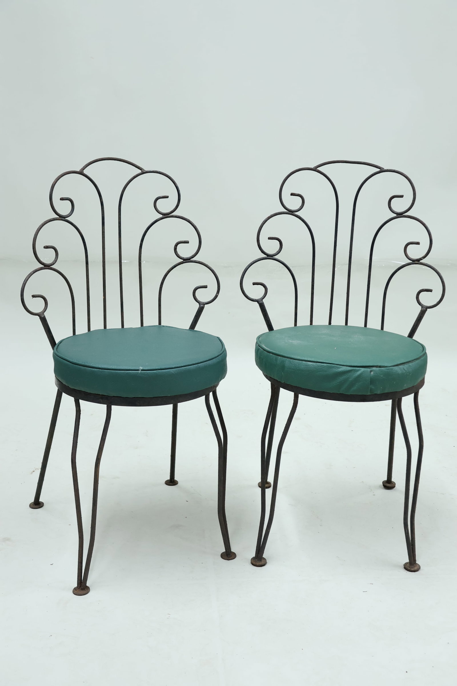 Pair of Vintage Wrought Iron Ice Cream Parlor Chairs (1 of 5)
