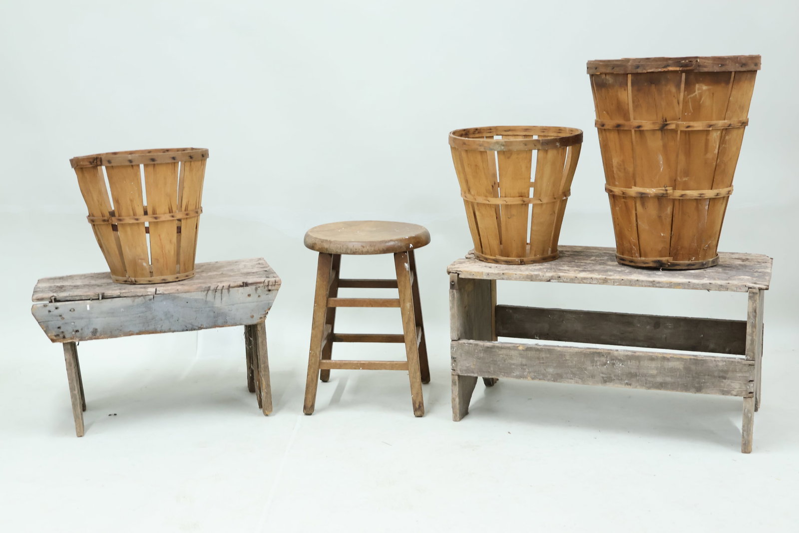Two Wooden Country Benches (1 of 4)