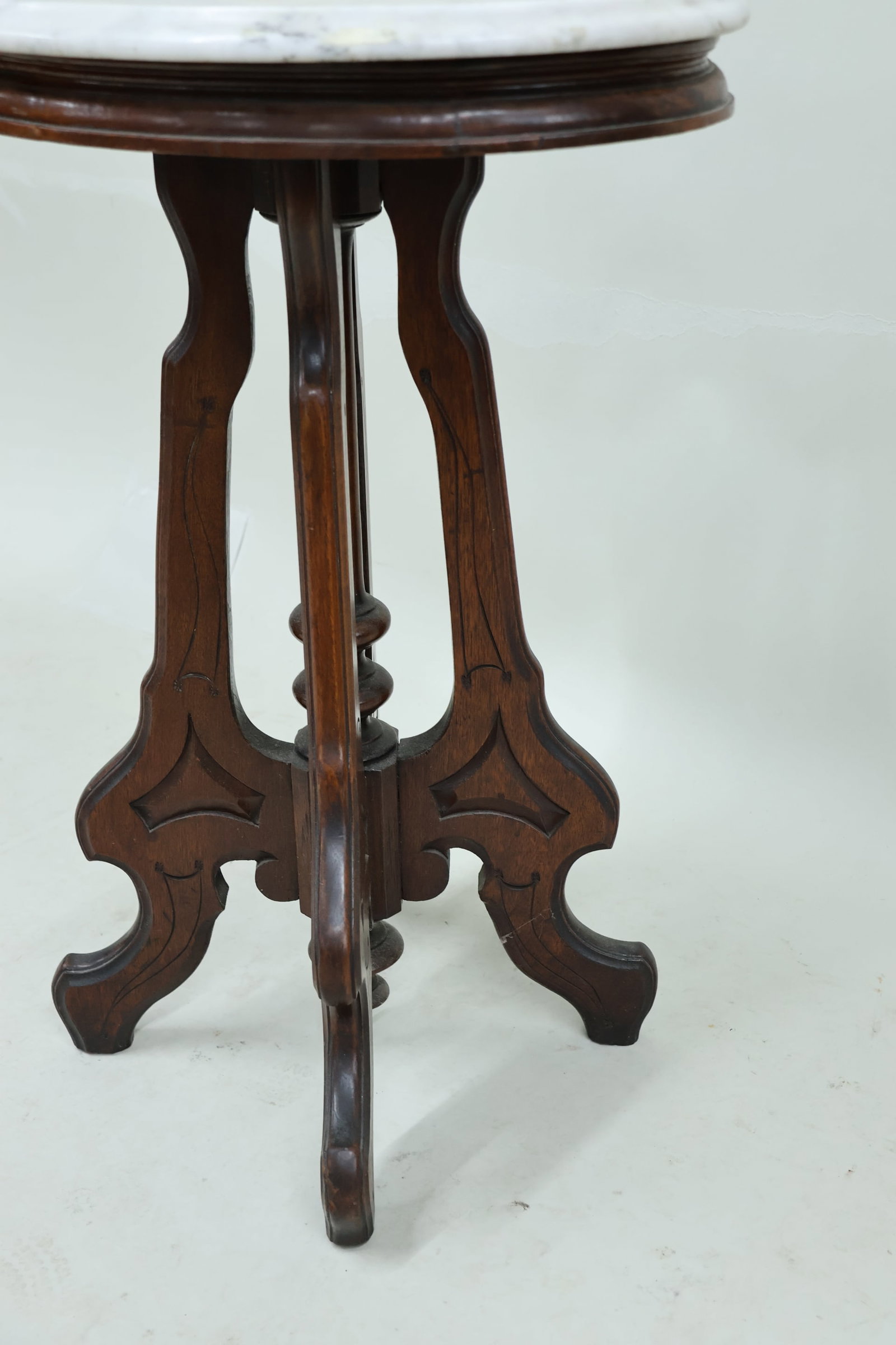 Victorian Marble Top Side Table - 4