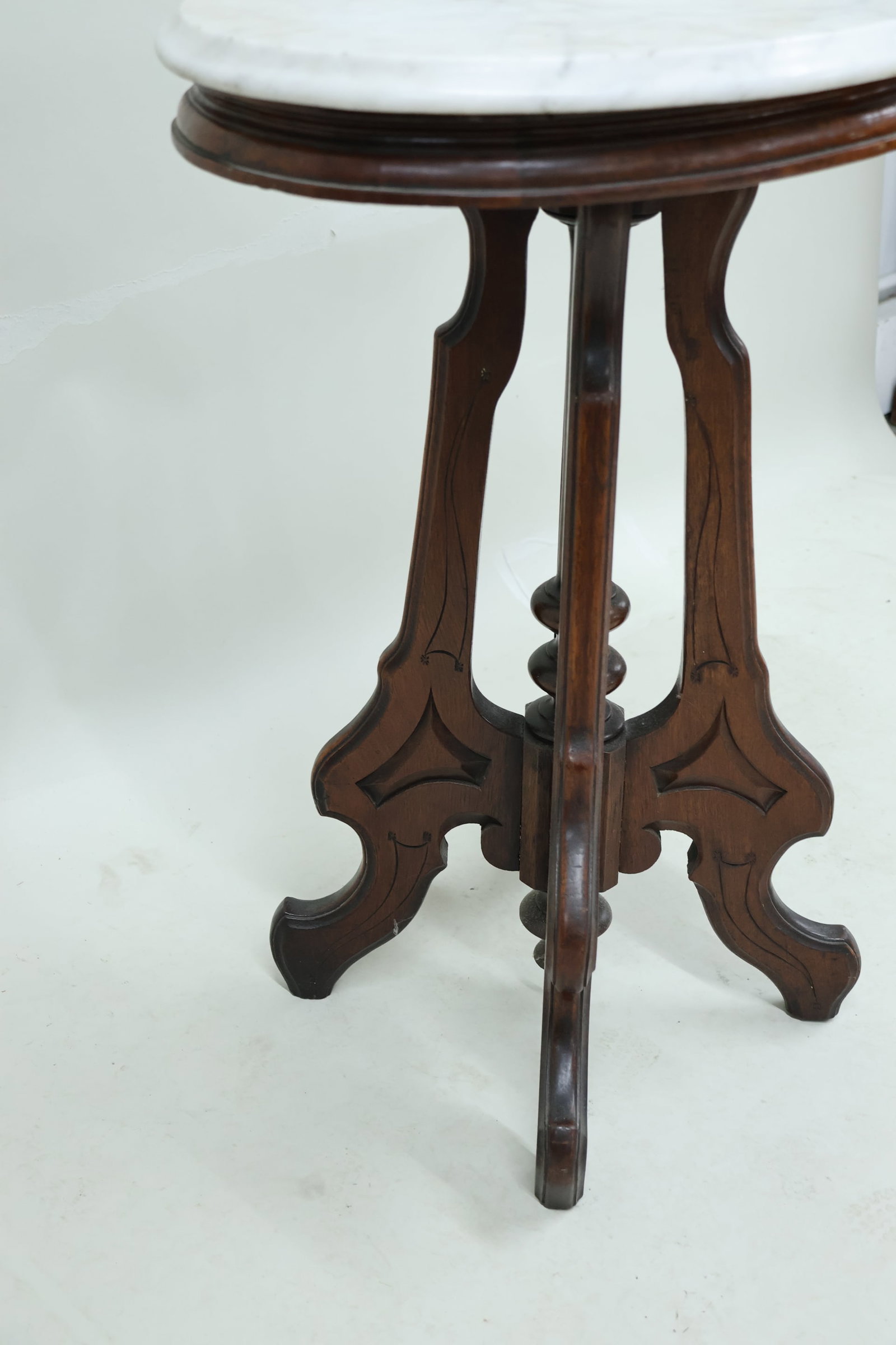 Victorian Marble Top Side Table - 5