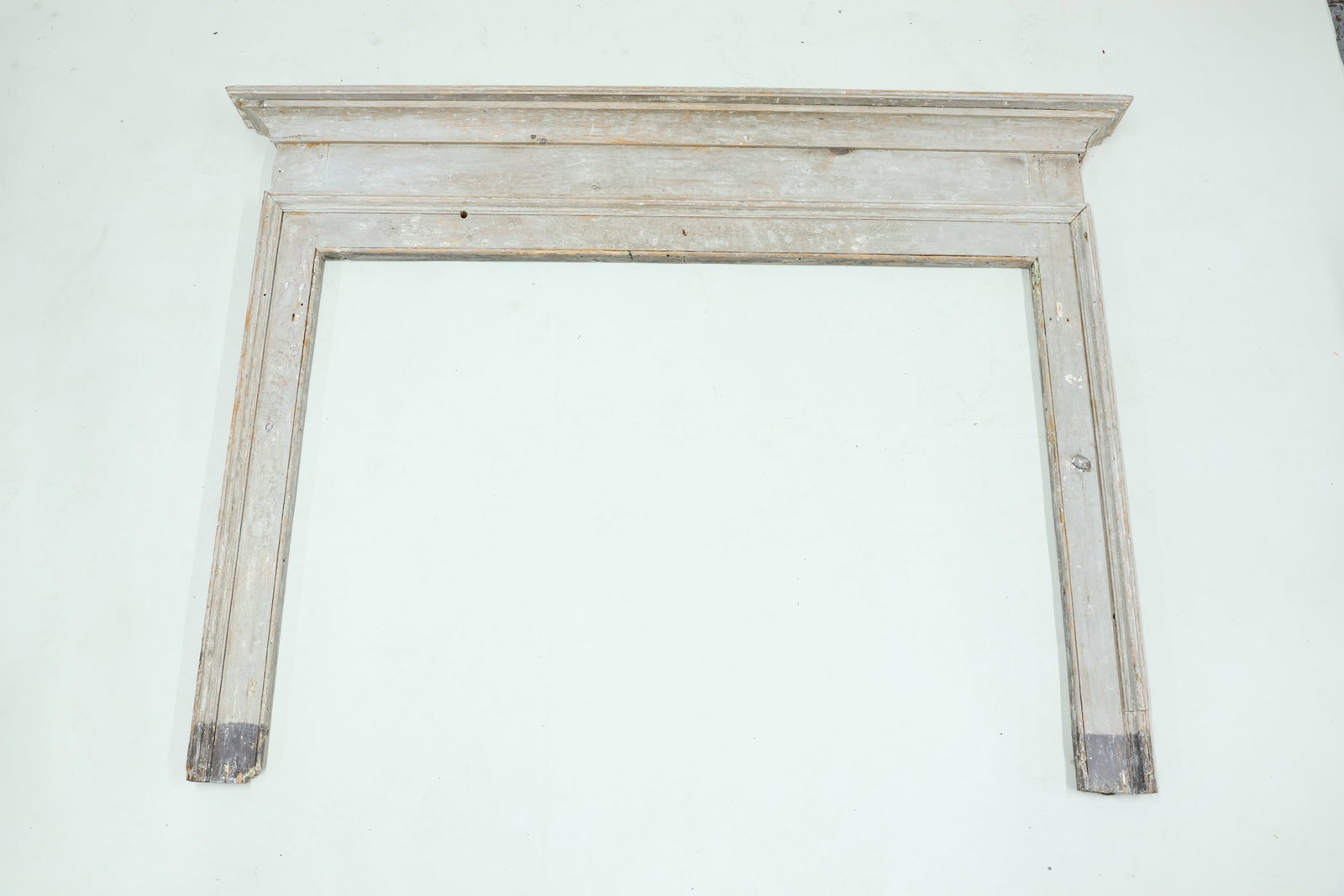 Antique 18th C. Fireplace Mantel: Antique 18th C. Fireplace Mantel Antique 18th C. Fireplace Mantel. Used condition, wear, worn. overall size 49" tall x 66" x 4 3/4"