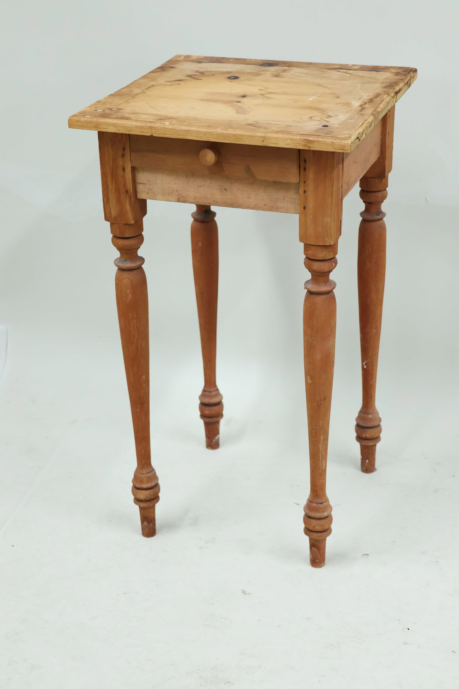 Antique Country Pine One Drawer Stand (1 of 8)