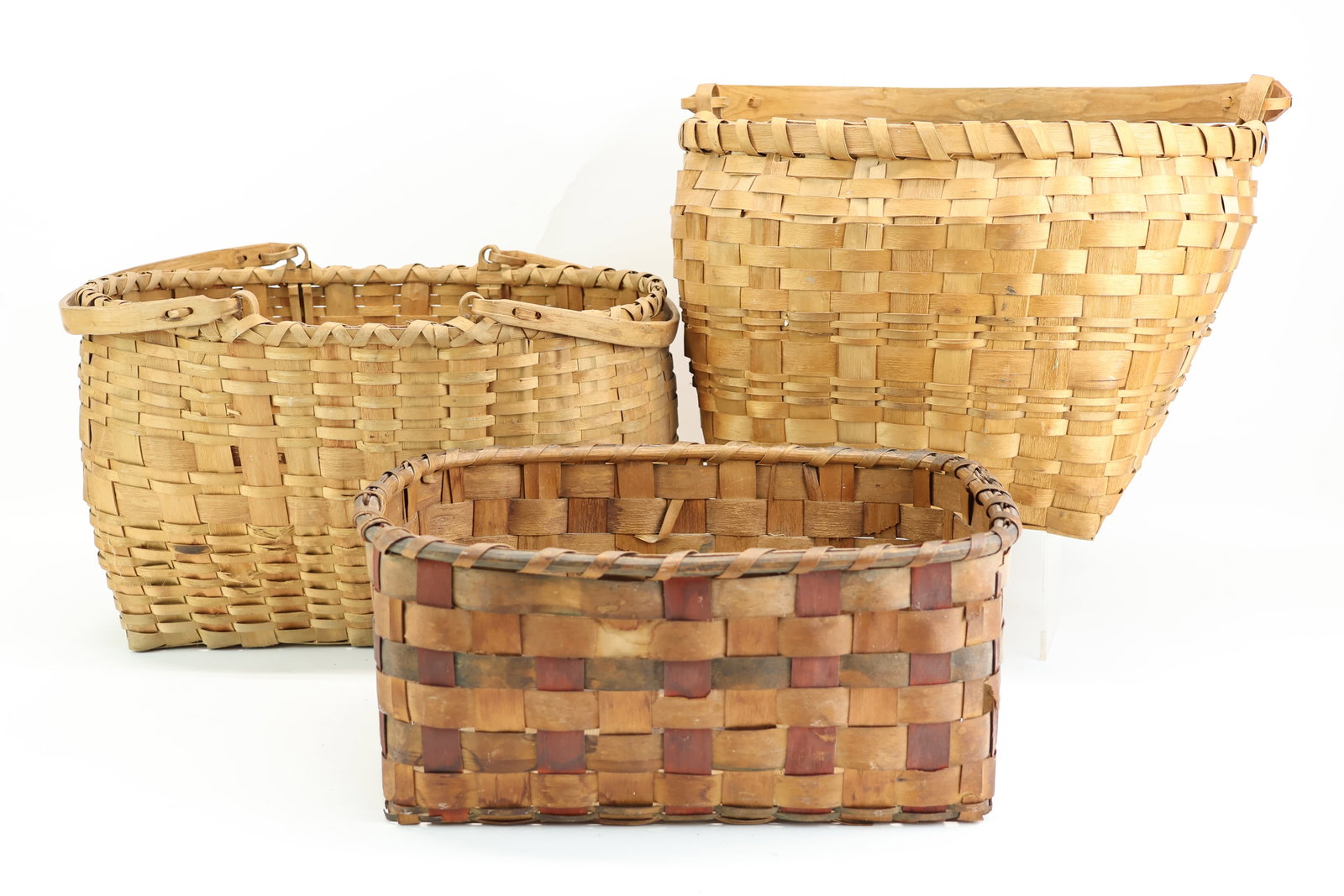 Group of Three Native American Woven Baskets (1 of 13)