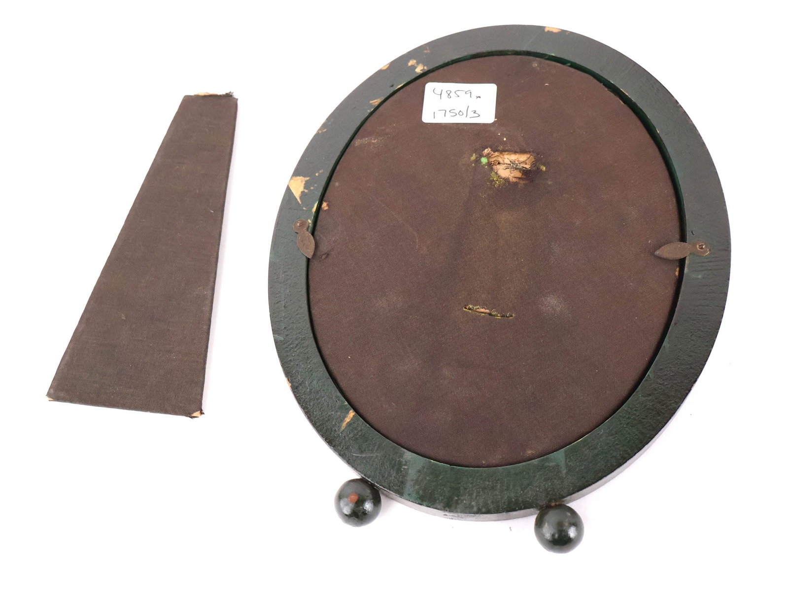 Painted Fruit-Decorated Oval Mirror - 6