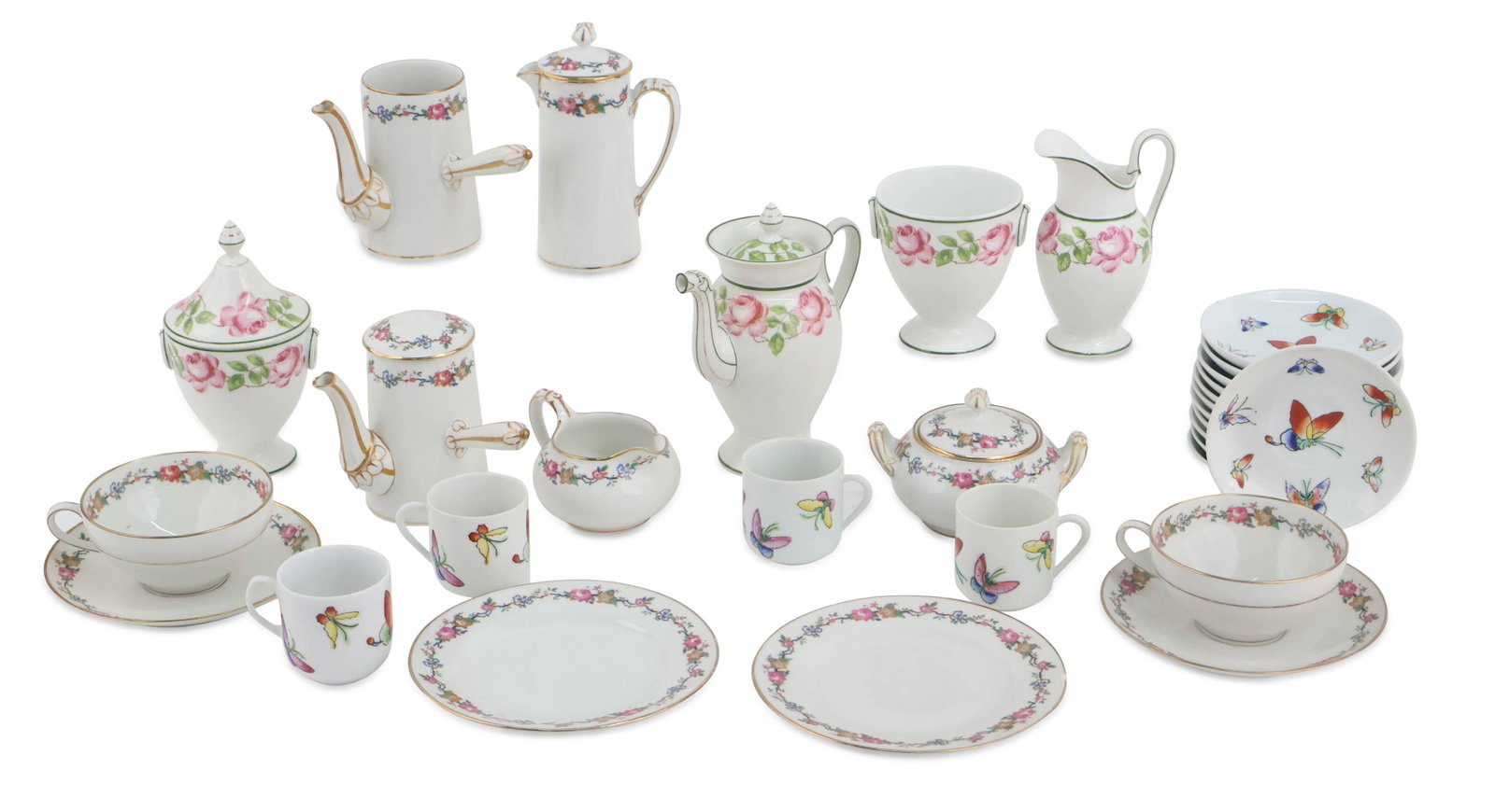 Four Limoges "Old Abbey" Tea Service Articles (1 of 18)
