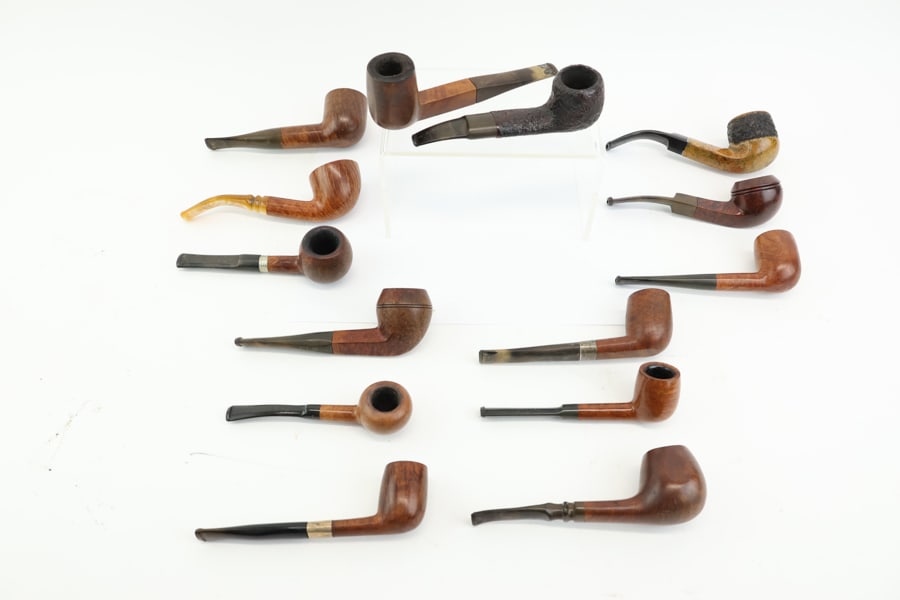 Group of 14 Assorted Briar Smoking Pipes (1 of 9)