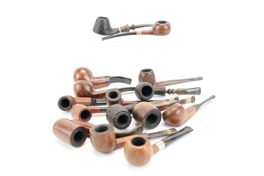 Group of 15 Assorted Briar Smoking Pipes (1 of 9)