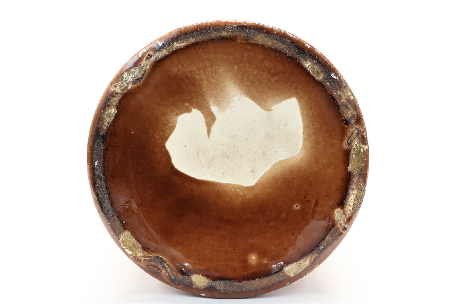 Brown Glazed Ceramic Umbrella Stand - 10