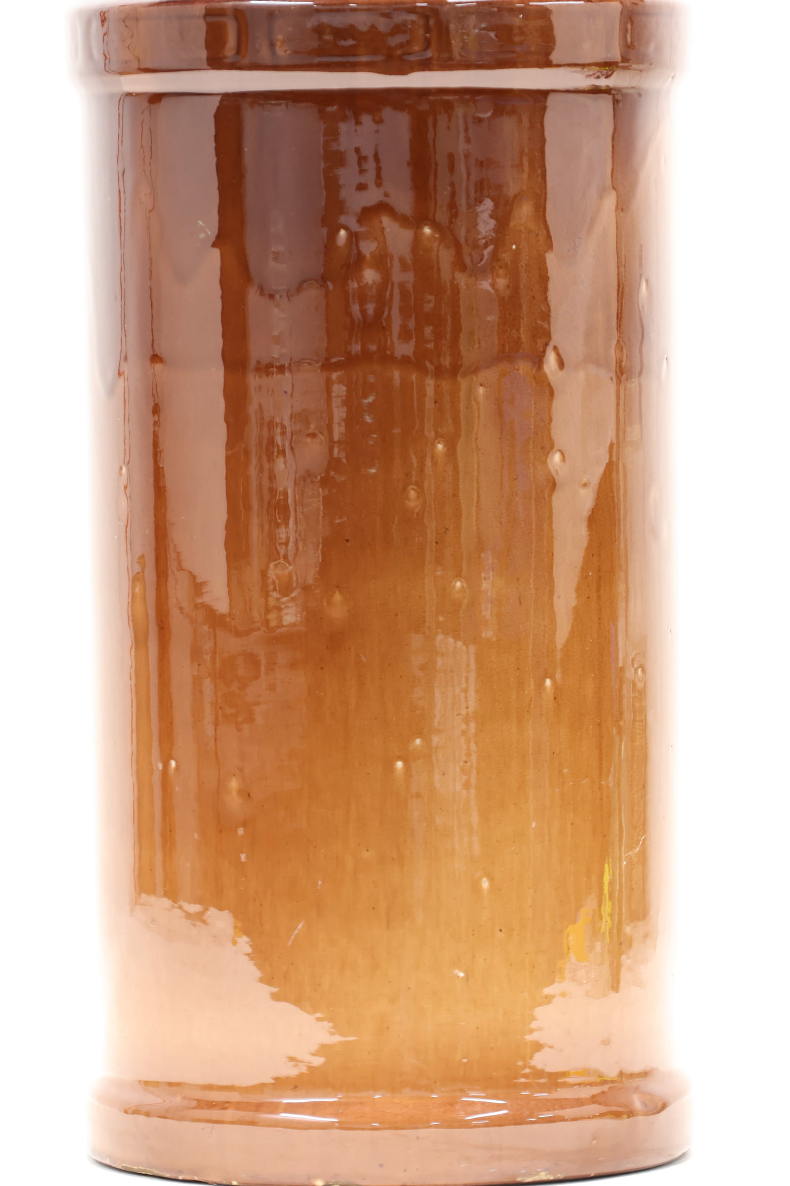 Brown Glazed Ceramic Umbrella Stand - 6