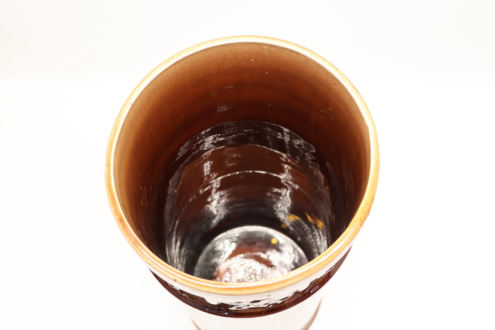 Brown Glazed Ceramic Umbrella Stand - 9