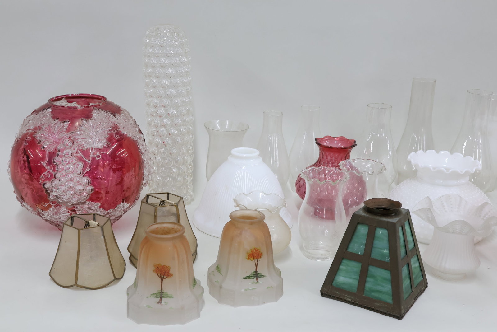 Group of Assorted Glass Shades and Chimneys (1 of 13)